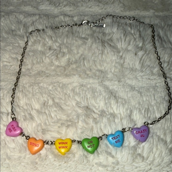 Sweetheart Jewelry - Sweethearts Candy Heart Charm Necklace